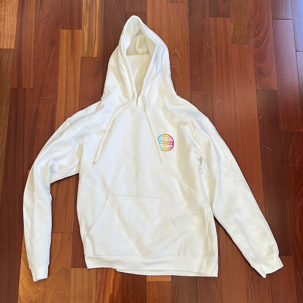 Pura Vida White Medium Live Free Hoodie